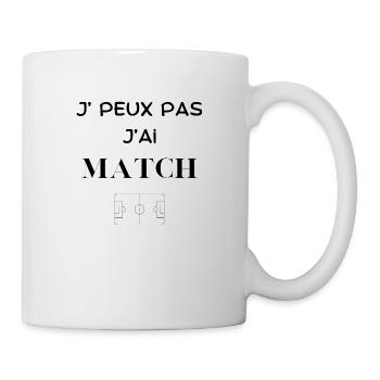 je peux pas j'ai match - Mug blanc - blanc - Droite