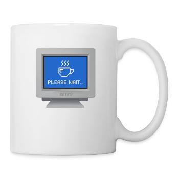 CRT design - "please wait" wallpaper - Mug - white - Right
