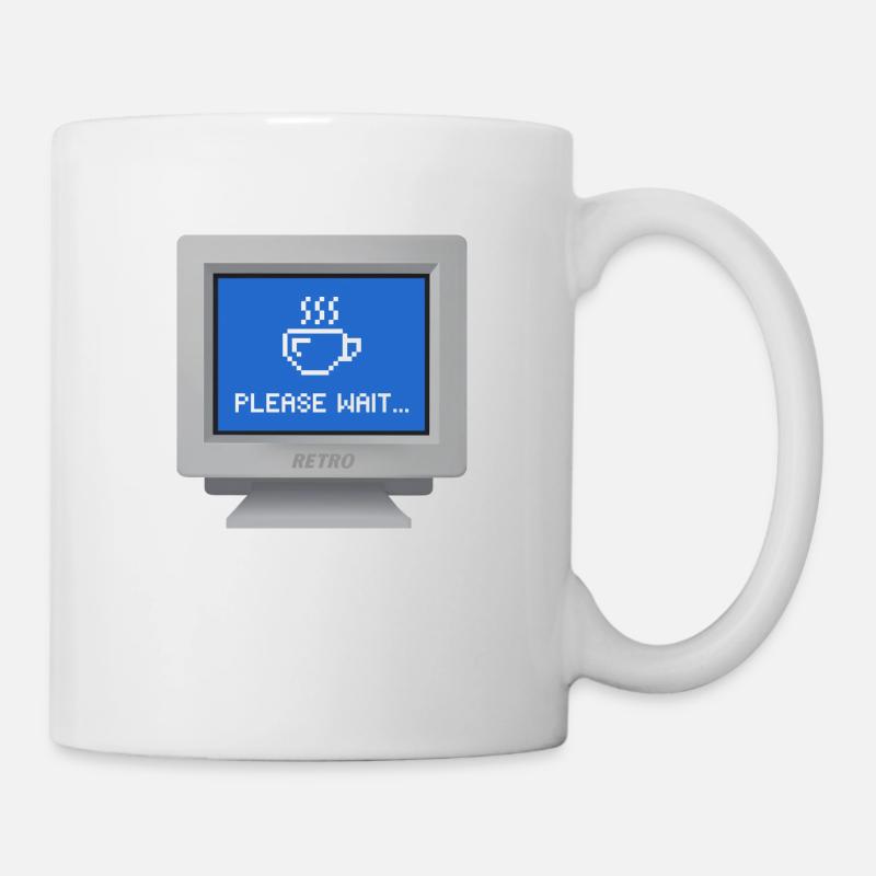 CRT design - "please wait" wallpaper - Mug - white