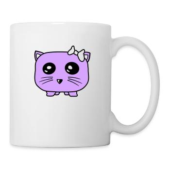 Girl Cat Pretty Bow Little Hamster Woman - Mug - white - Right