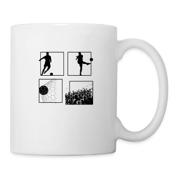 Fußball - Tasse - Weiß - Rechts