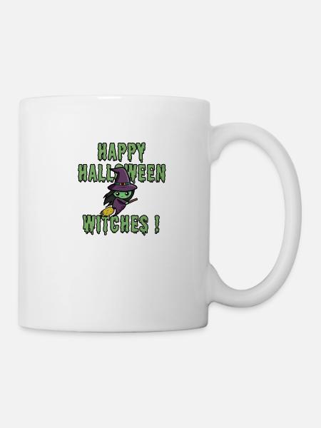 Happy Halloween Witches Design - Tasse - Weiß