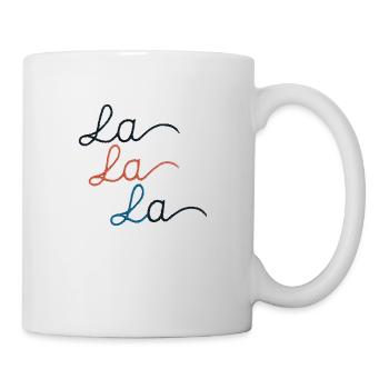LA LA LA bestickt - Tasse - Weiß - Rechts