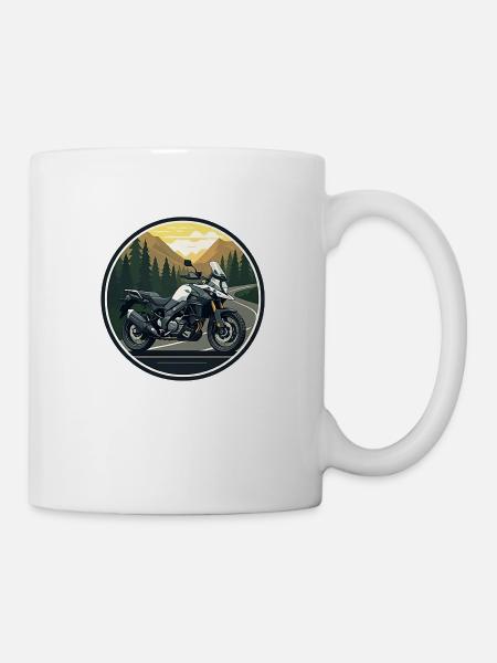 Motorrad-Abenteuer - Tasse - Weiß