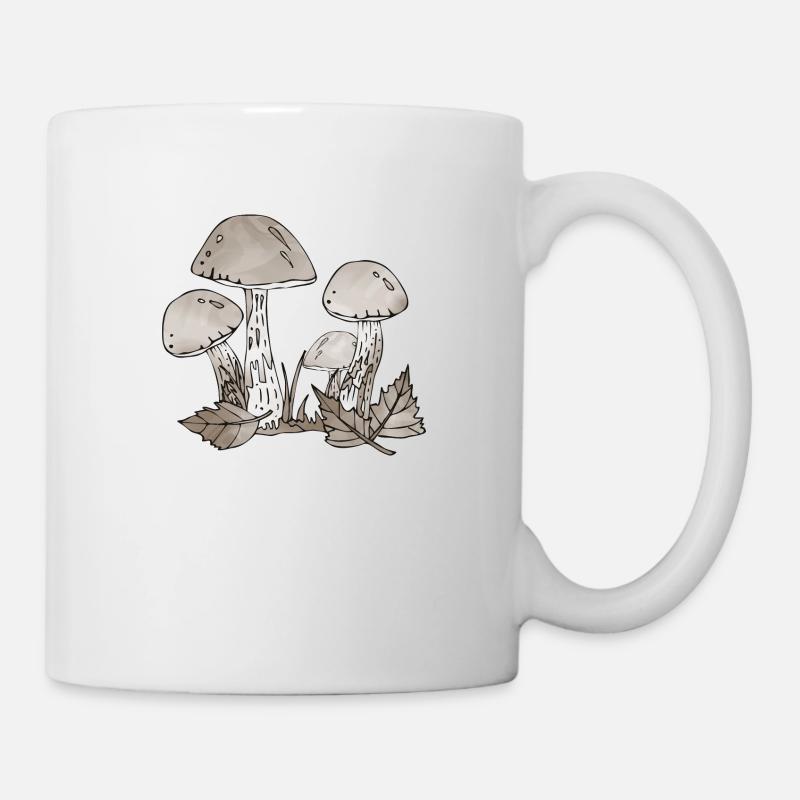 Pilze - Tasse - Weiß