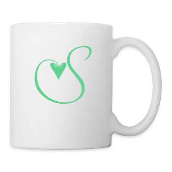 Monogramme S Cœur Vigne - Mug blanc - blanc - Droite