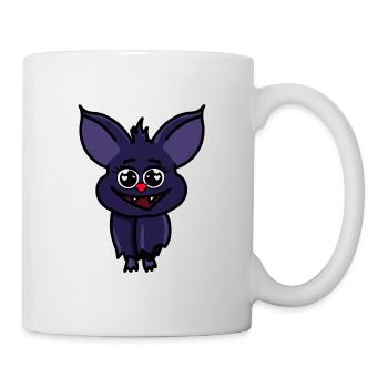 Bat Halloween Kids Cute Hearts Eyes Bat - Mug - white - Right