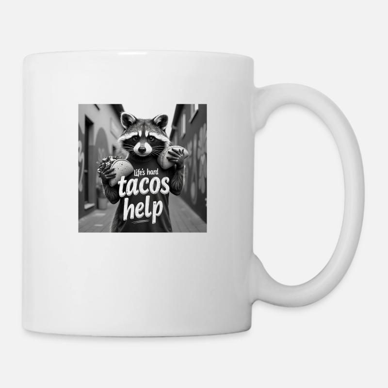 Les tacos durs de la vie aident - Mug blanc - blanc