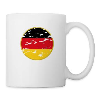 Noir-Rouge-Or : à l’allemande - Mug blanc - blanc - Droite