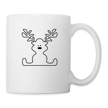 Elch zu Weihnachten - Tasse - Weiß - Rechts