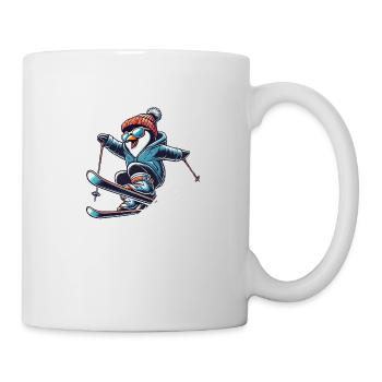 Ski Pinguin - Tasse - Weiß - Rechts
