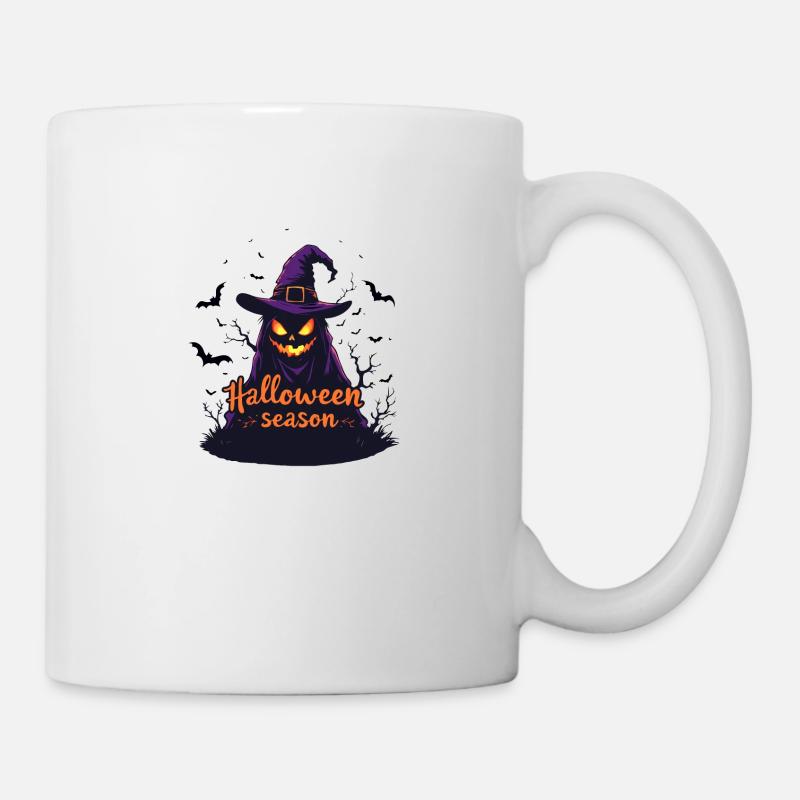 Halloween Season Design – Evil Jack-o'-Lantern Wit - Mug - white