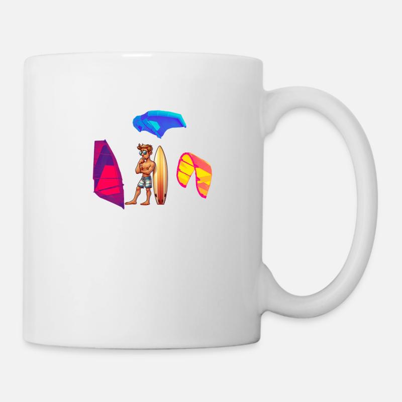 Make your choice wind kite wing transparent - Mug blanc - blanc