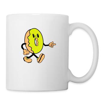 donut comic funny - Tasse - Weiß - Rechts
