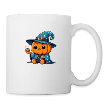 Mignon Magicien Citrouille d'halloween - Mug blanc - blanc - Droite