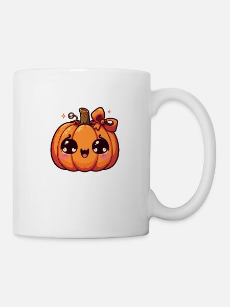 Kawaii Kürbis - Tasse - Weiß