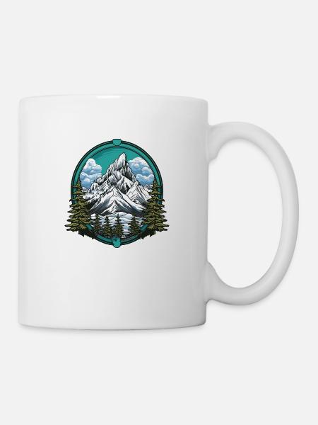 Berge Mountains - Tasse - Weiß