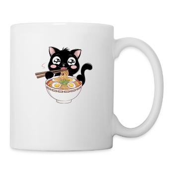 Cat Ramen Noodle Japanese Anime Manga Ramen Kawaii - Tasse - Weiß - Rechts
