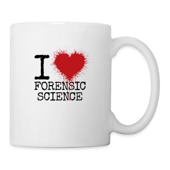J’adore la criminalistique - Mug blanc - blanc - Droite