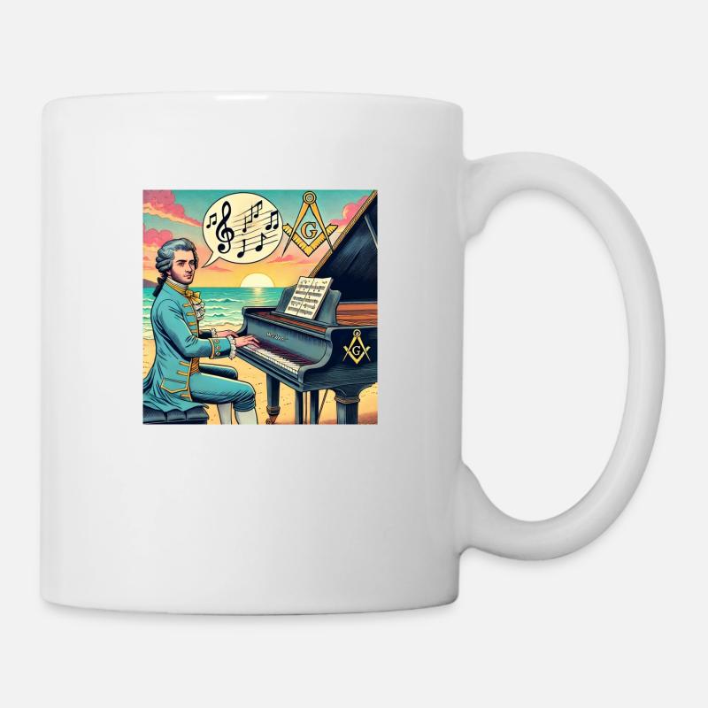 Mozart was a Freemason - Mug - white