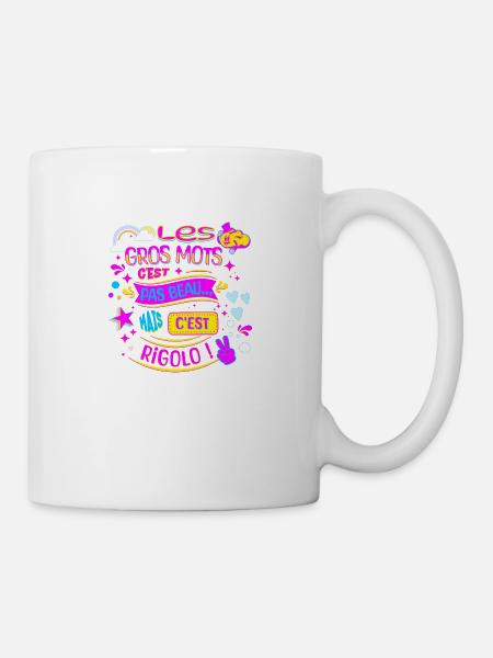 LES GROS MOTS C'EST RIGOLO POUR ENFANTS ET ADULTES - Mug blanc - blanc
