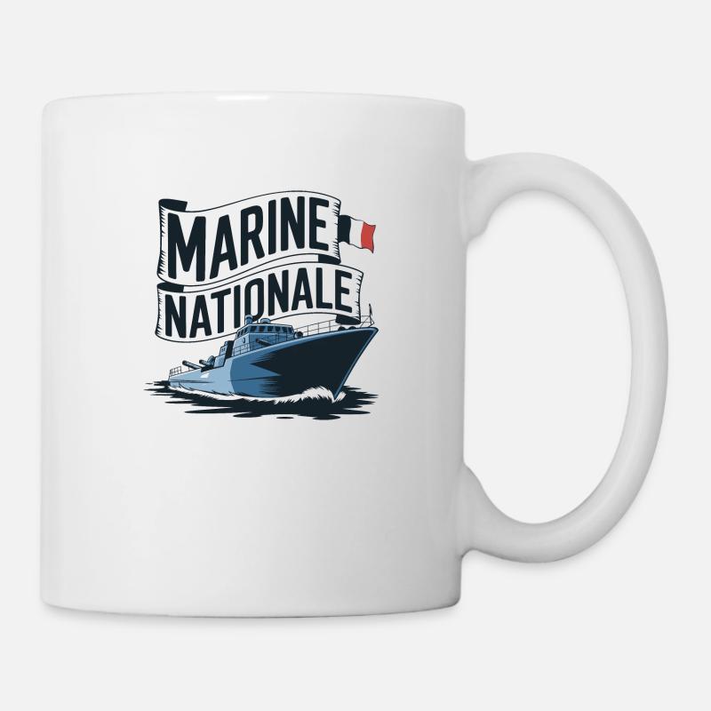 Fier de la Marine Nationale - Mug blanc - blanc