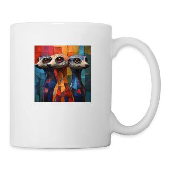 Cubist Meerkats - Mug - white - Right
