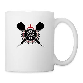 Darts Dartpfeil Dartscheibe - Tasse - Weiß - Rechts