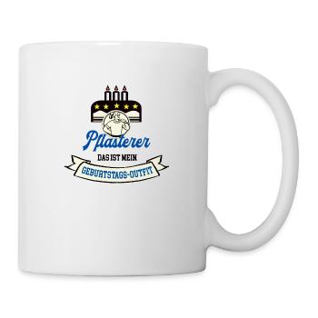 Geburtstag Pflasterer Pflasterei Steinsetzer Geb - Tasse - Weiß - Rechts