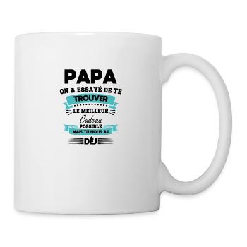 Papa Vatertag Geschenk Geburtstag Das Beste vom Leben - Tasse - Weiß - Rechts