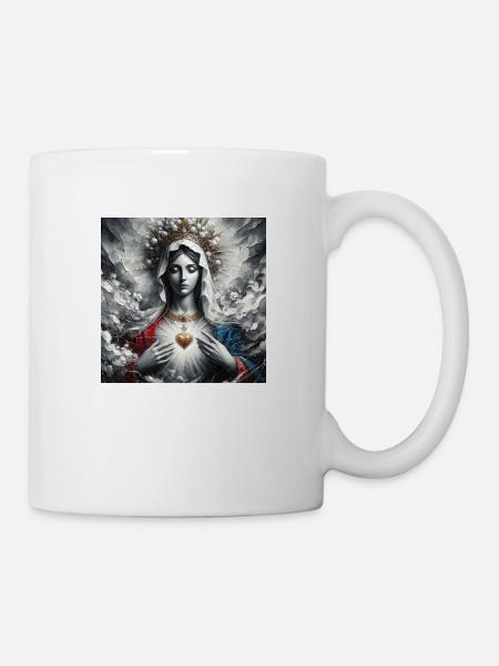 Stechpalme Maria Maria Madonna Mariana Jungfrau Maria Heilig - Tasse - Weiß