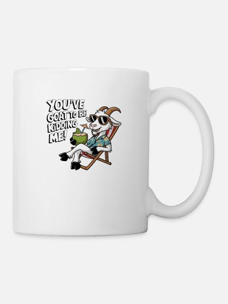 Tu as de la chèvre pour te moquer de moi ! - Mug blanc - blanc