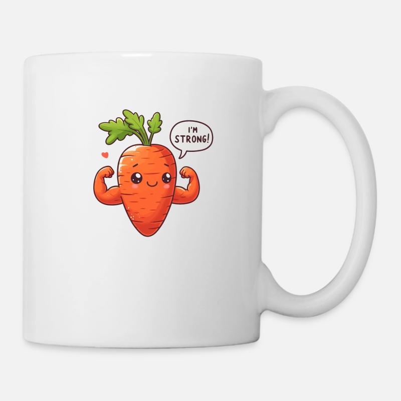 Starke Karotte - Tasse - Weiß