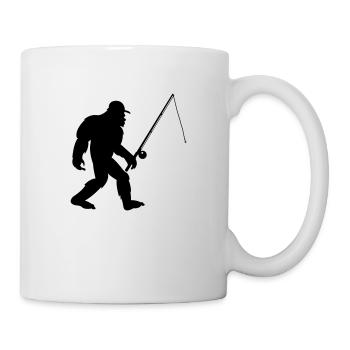 big foot fishing - Tasse - Weiß - Rechts