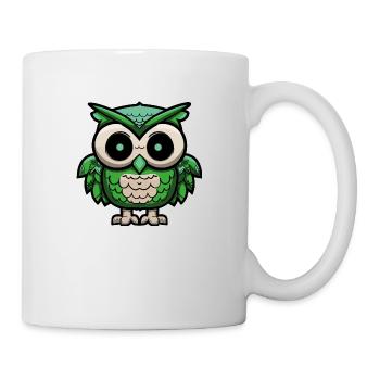 hibou hibou hibou hibou hibou de nuit - Mug blanc - blanc - Droite
