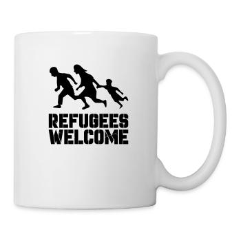 Refugees Welcome - Tasse - Weiß - Rechts