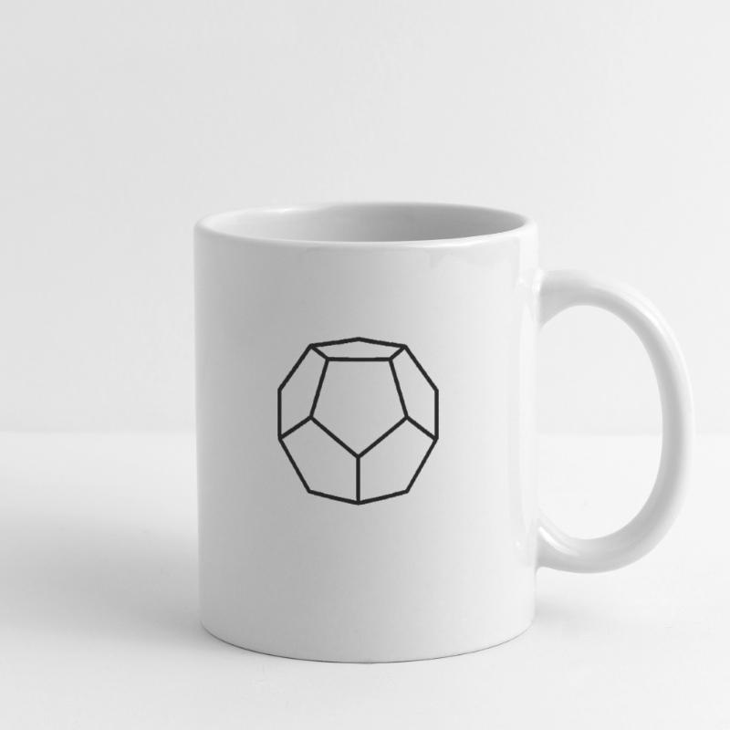 schwarzer Dodekaeder Tasse