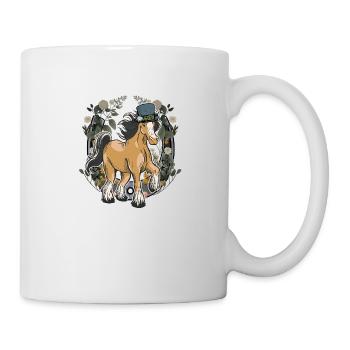 Gebirge Pferd Pferde Alpen Tirol Tiroler Hufeisen - Tasse - Weiß - Rechts