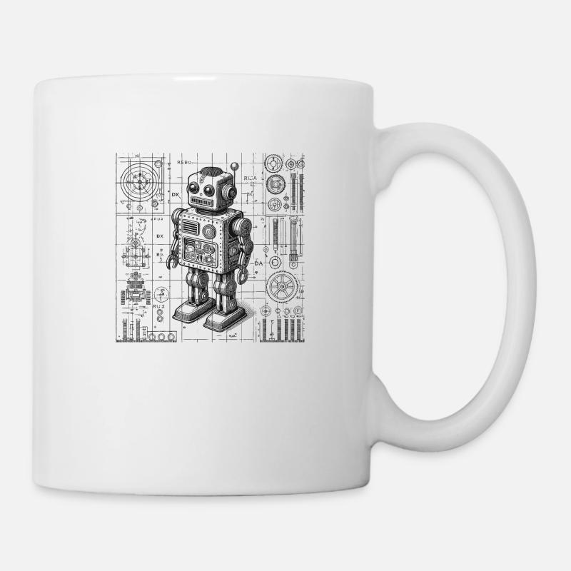 Roboter - Tasse - Weiß