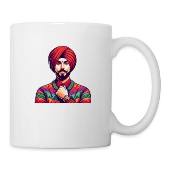Indischer Mann Traditionelles Outfit Mumbai - Tasse - Weiß - Rechts
