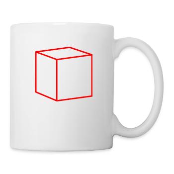 Red cube - Mug - white - Right