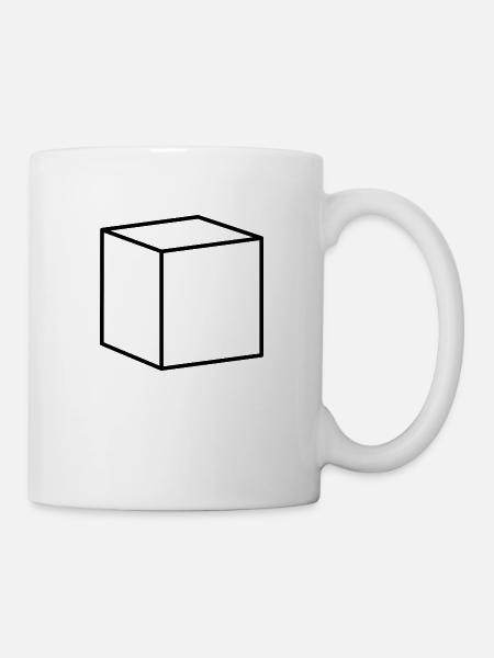 Black cube - Mug - white