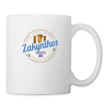 Zakynthos Insel in Griechenland Vintage Souvenir - Tasse - Weiß - Rechts