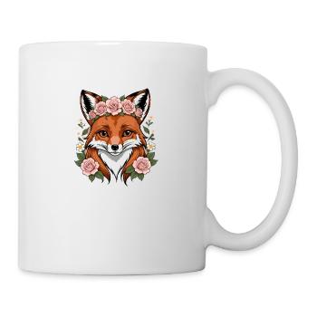 Renard Renard Fleurs Mignon Cadeau Animal Amour pour les Femmes - Mug blanc - blanc - Droite