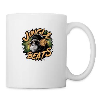 jungle gorille musique - Mug blanc - blanc - Droite