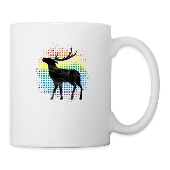 Hirsch - Tasse - Weiß - Rechts
