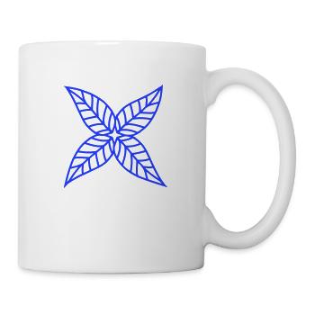 Little Star Leaf Blue Pretty Autumn Leaves - Mug - white - Right