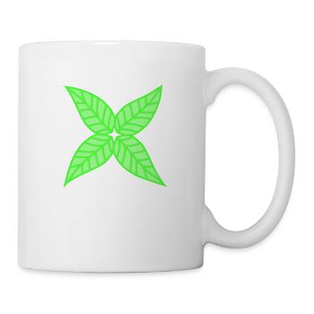 Little Star Leaf Green Pretty Autumn Leaves - Mug - white - Right