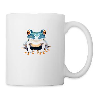 Frosch-Vektor-Kunst mit lebendigen Farben Illustration - Tasse - Weiß - Rechts