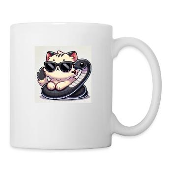 Chat Cool - Mug blanc - blanc - Droite